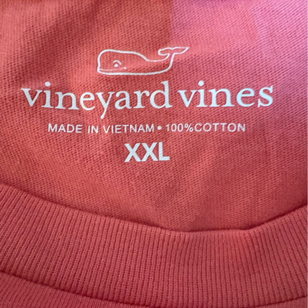 Vineyard Vines Men's Short Sleeve Tee in Coral - Picture 4 of 4